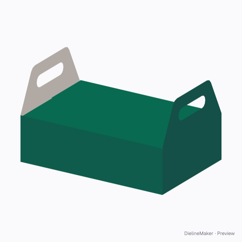 Carry tray with tall end handles