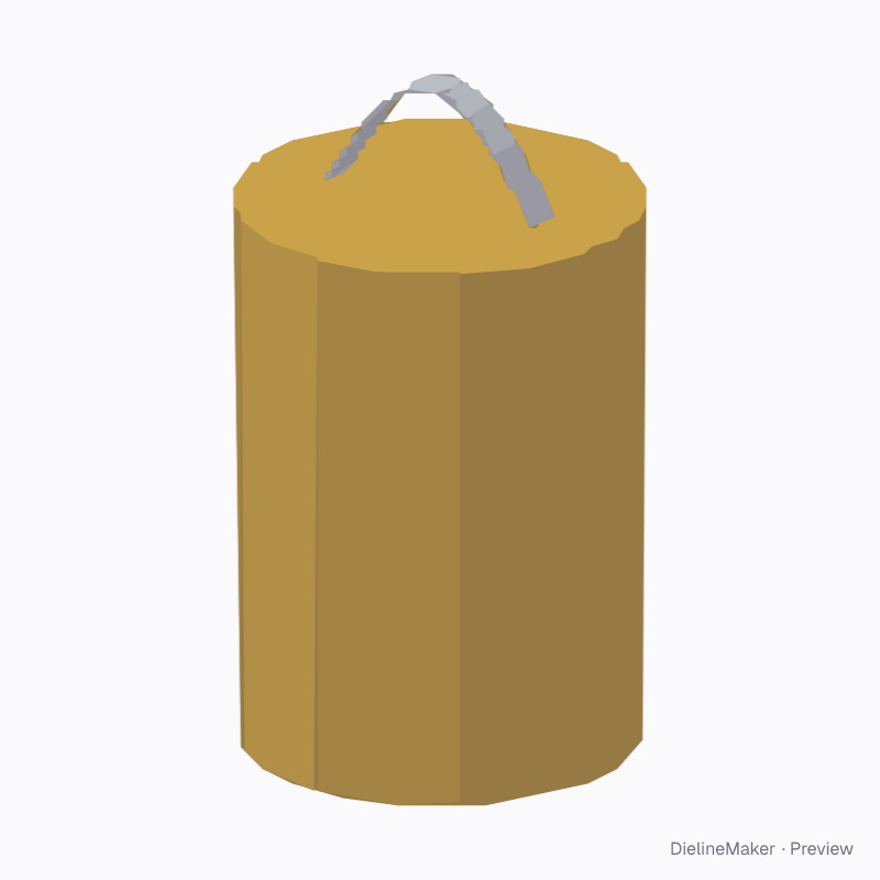 Gold tea caddy with strap handle