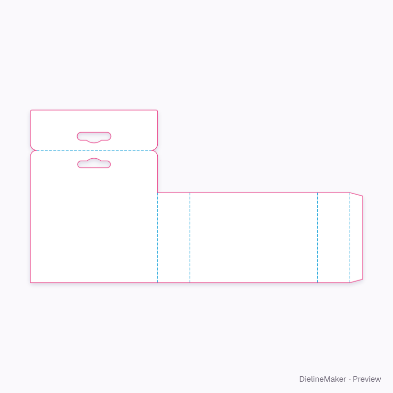 Gloves hanging band — Hang sleeve flat dieline