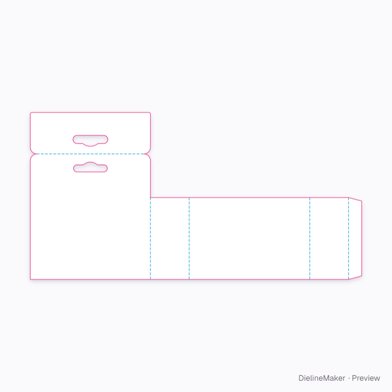 Sponge hanging band — Hang sleeve flat dieline