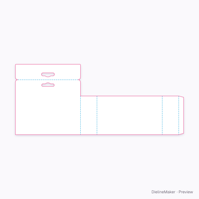 Tea towel hanging band — Hang sleeve flat dieline