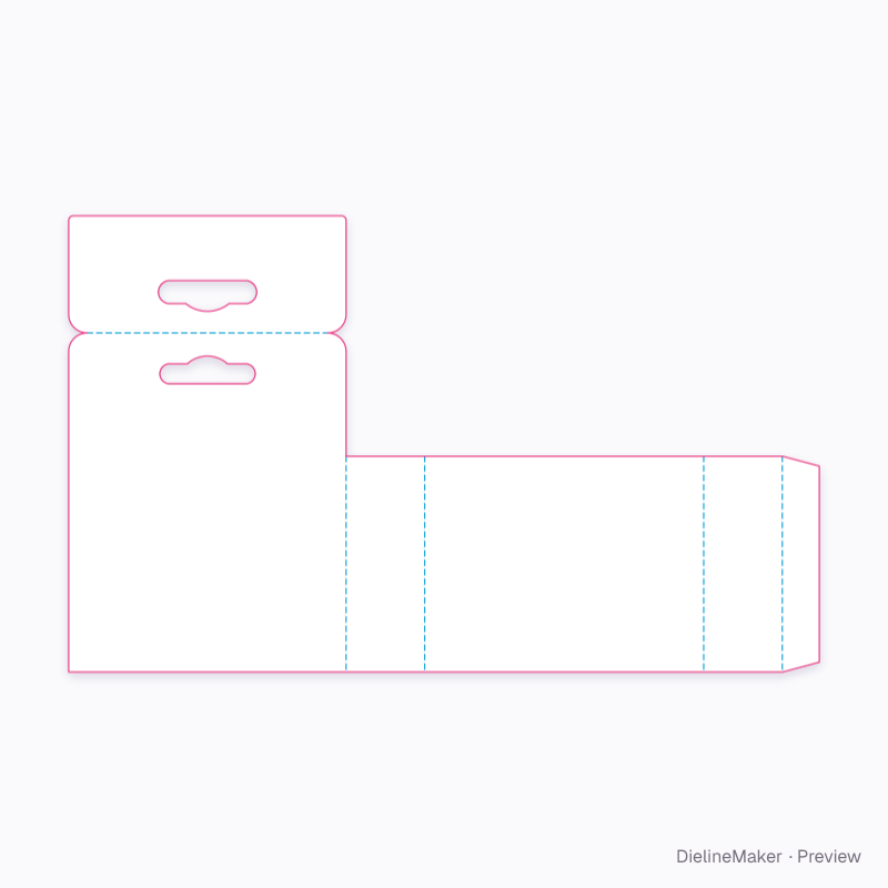 Cable hang sleeve flat dieline