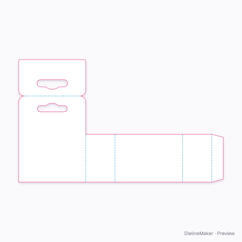 Hair accessory sleeve flat dieline