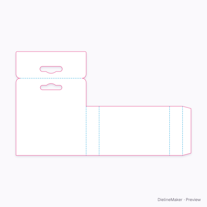 Hang sleeve flat dieline