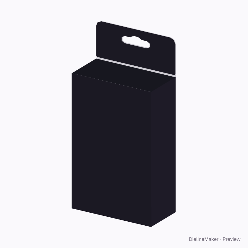 Earphone hanging carton — Hang tab box