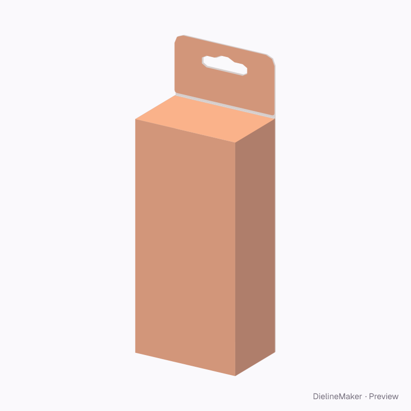 Auto-bottom hanging cosmetic carton