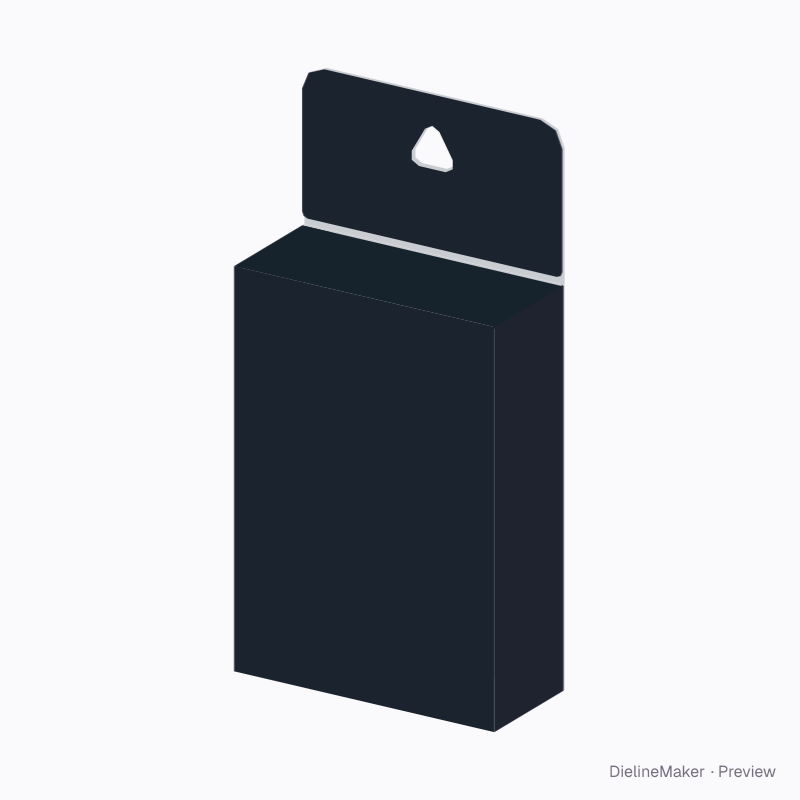 Hang box with delta hole