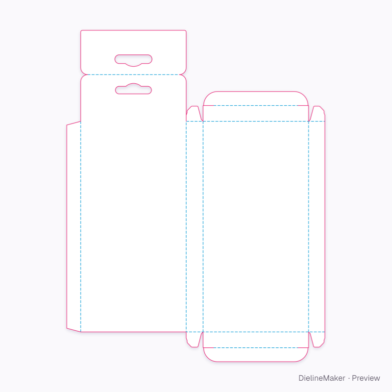 Screen protector pack flat dieline