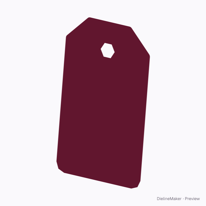 30 × 50 mm jewellery tag