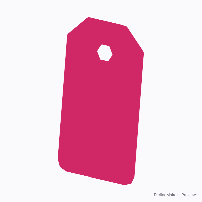 25 × 45 mm mini tag