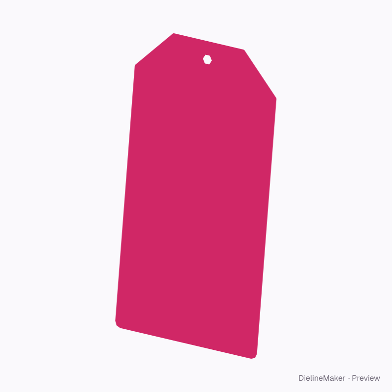 80 × 150 mm oversize tag