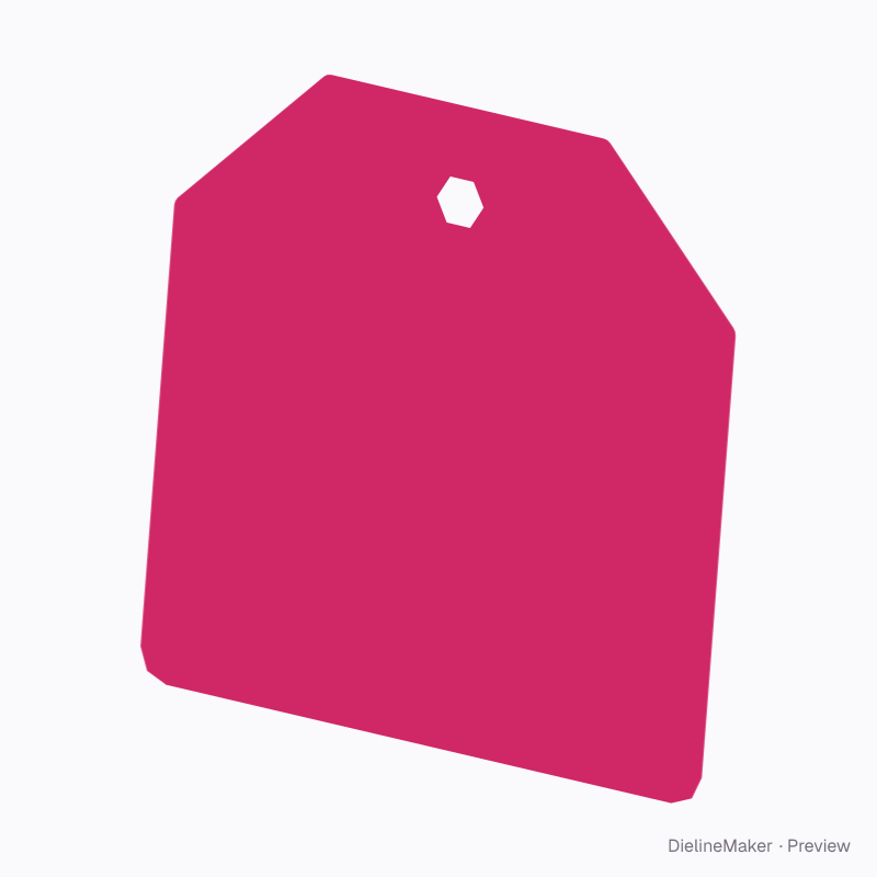 60 mm square tag