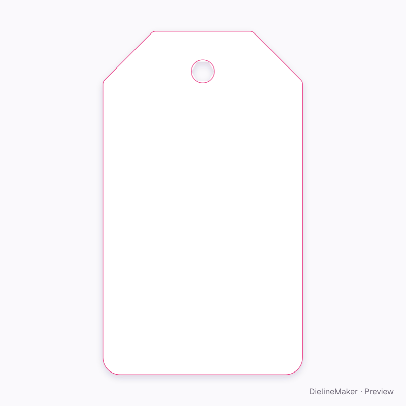 Candle tag flat dieline