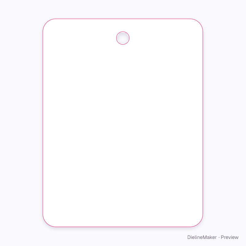 Earring display card flat dieline