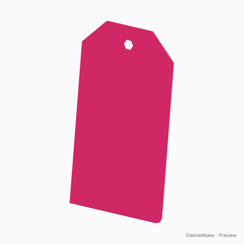 Folded two-face hang tag