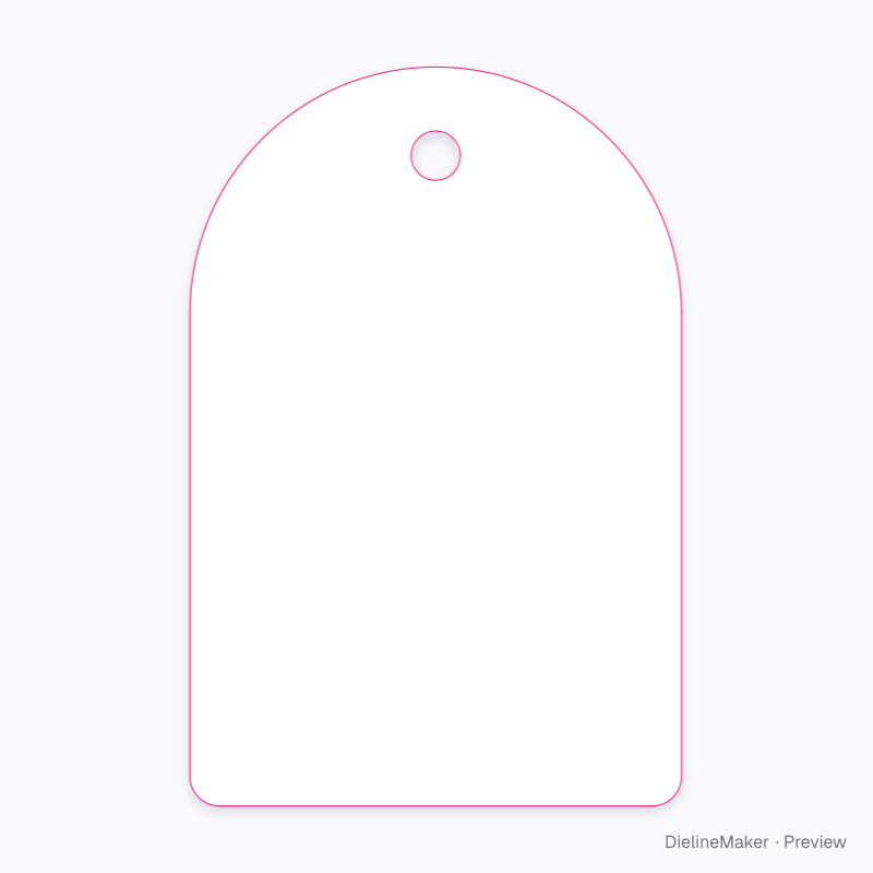 Gift tag flat dieline
