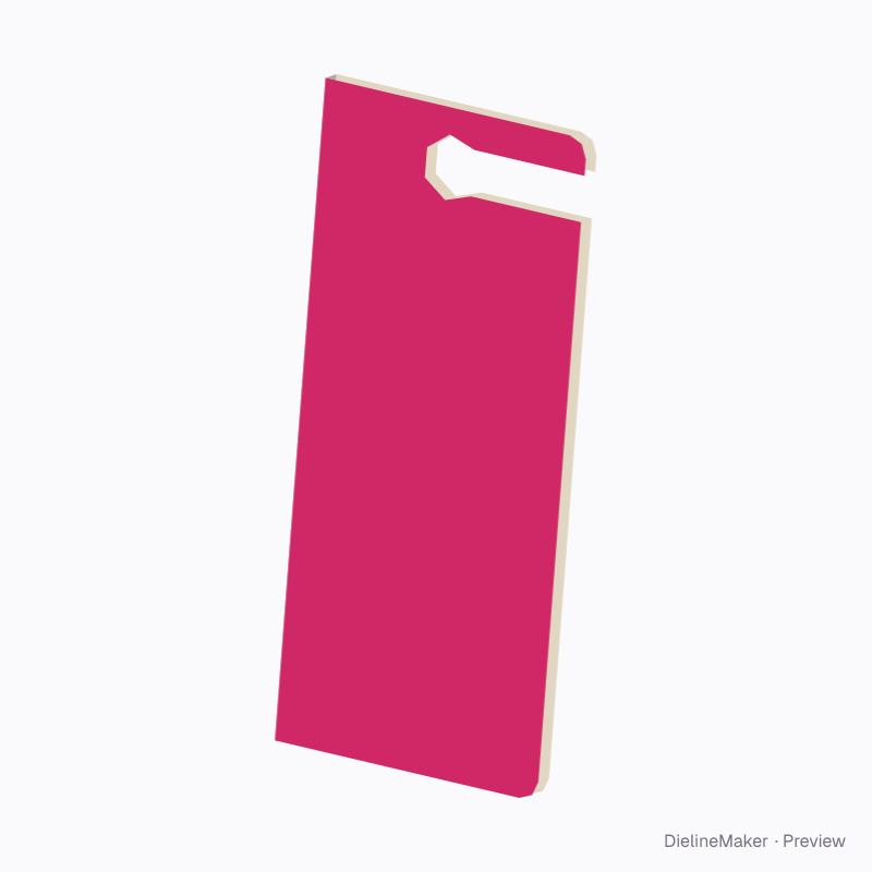 Folded open-hook tag