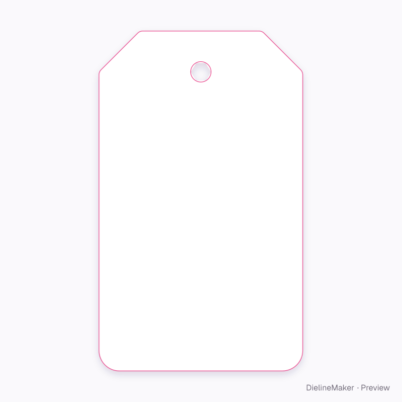 Price tag flat dieline