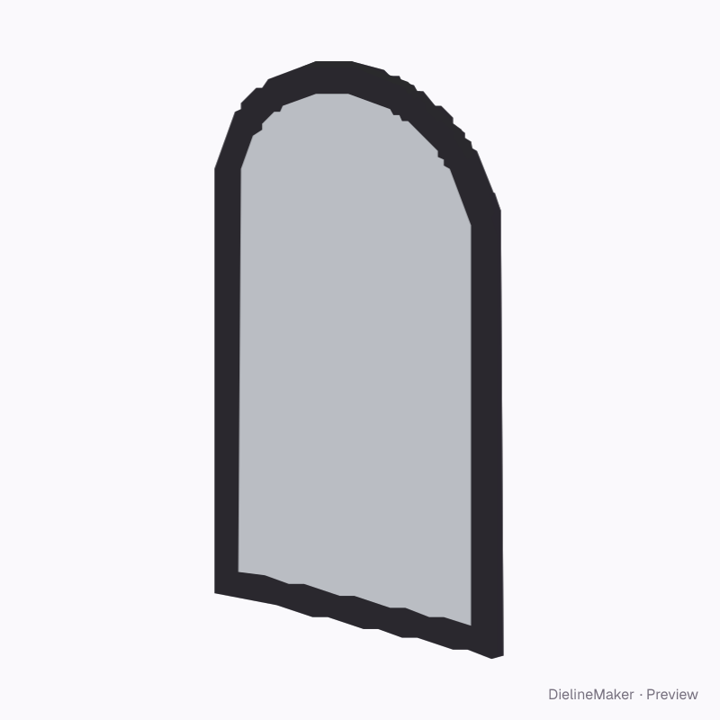 Arch wall mirror
