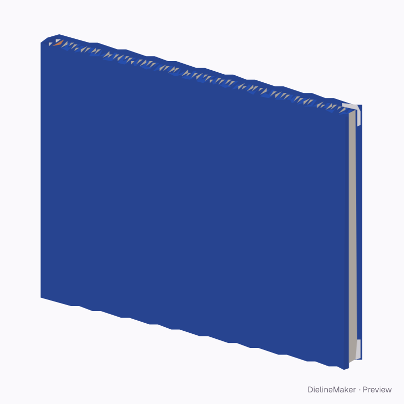 US letter landscape page-format hardcover book
