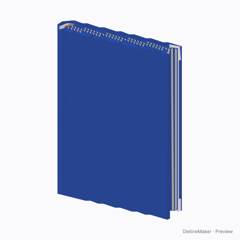 Hardcover with rounded spine