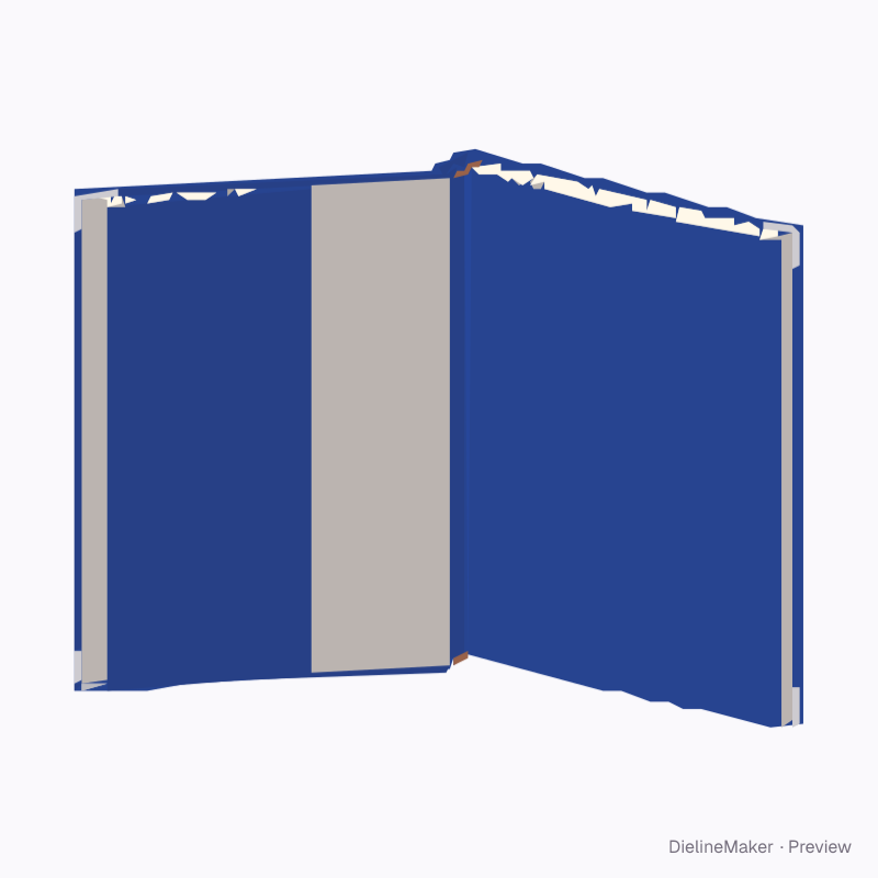 Hardcover middle-page spread