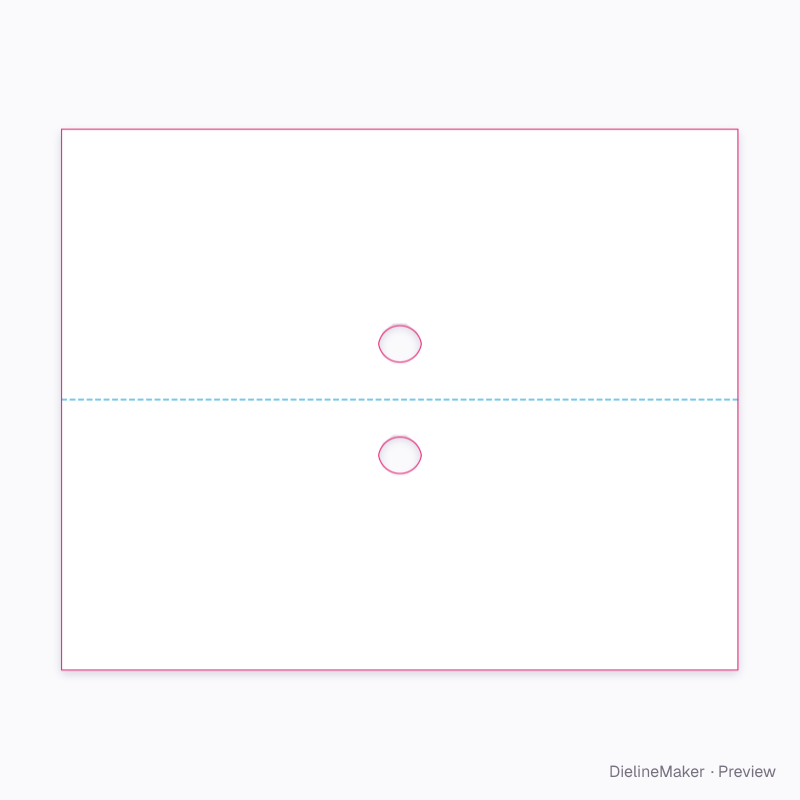 Party favour header card — Header card flat dieline