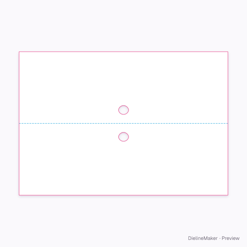 Snack pouch header card — Header card flat dieline