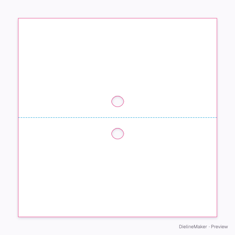 Bag topper 5 × 2.5 in flat dieline