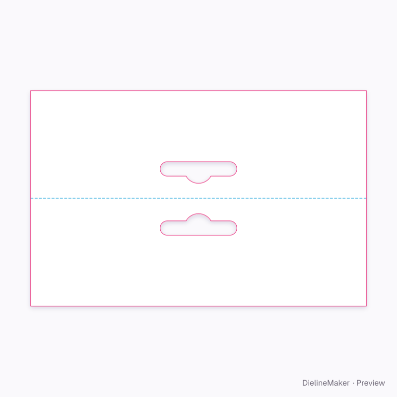 Candy bag header card flat dieline