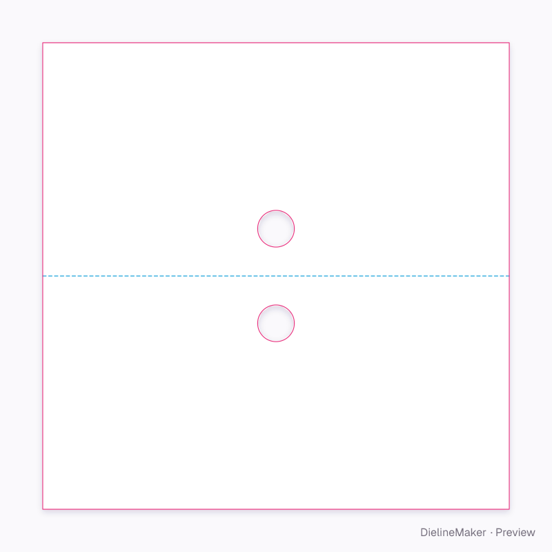 Header card flat dieline