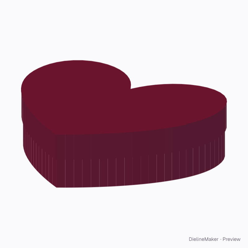 Shaped jewellery set box — Heart gift box