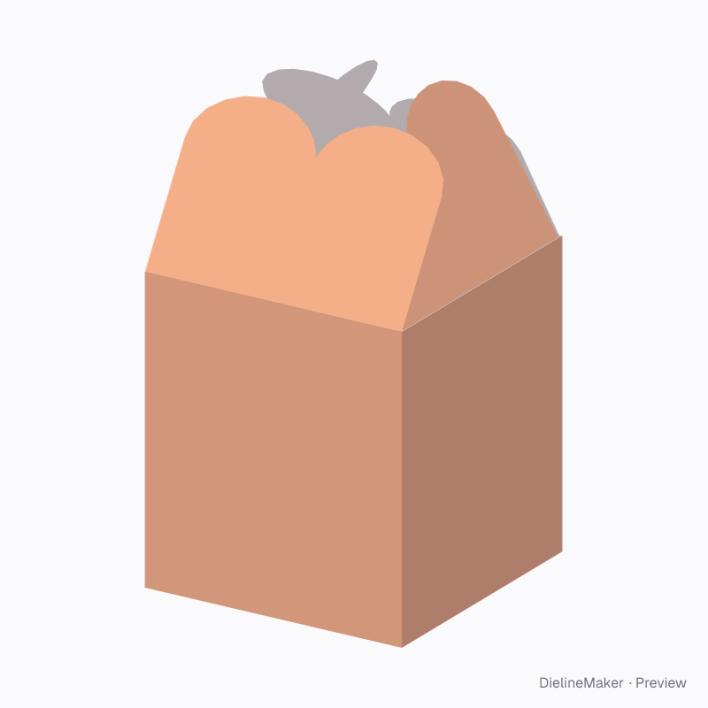 Heart-petal favour box