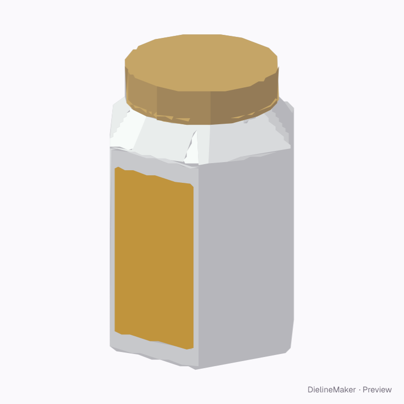 Hexagonal honey jar 500 g