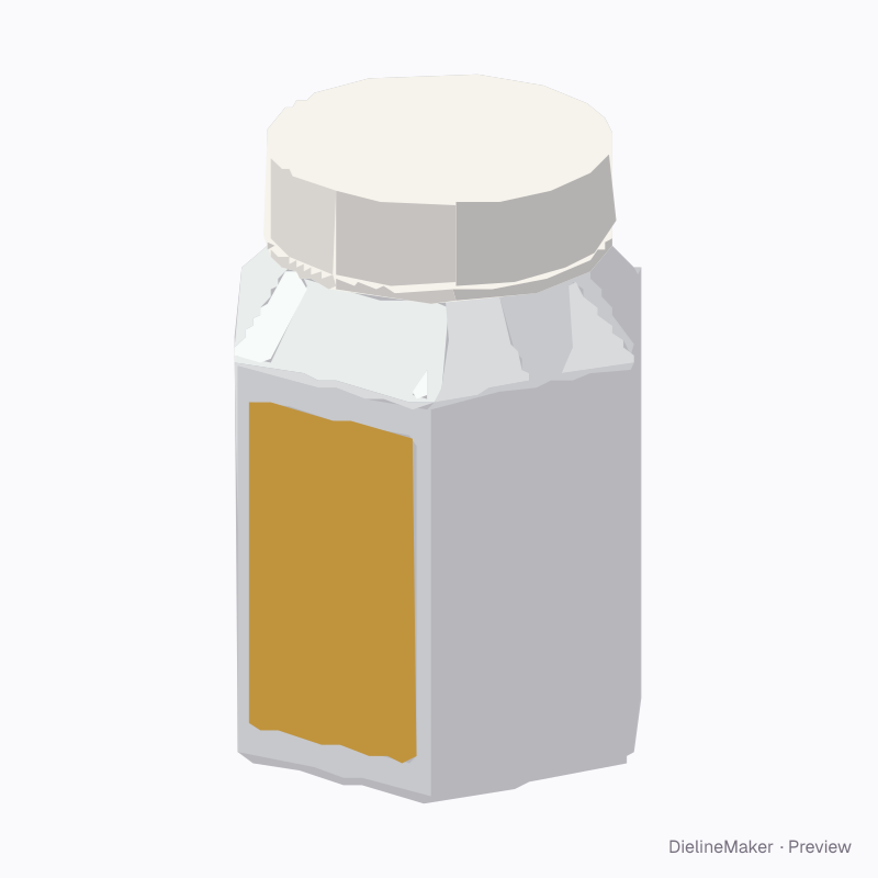 Hexagonal preserve jar