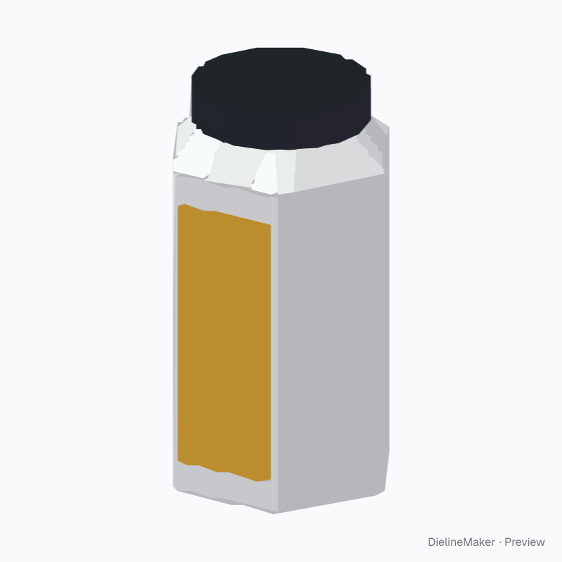 Large hexagonal jar