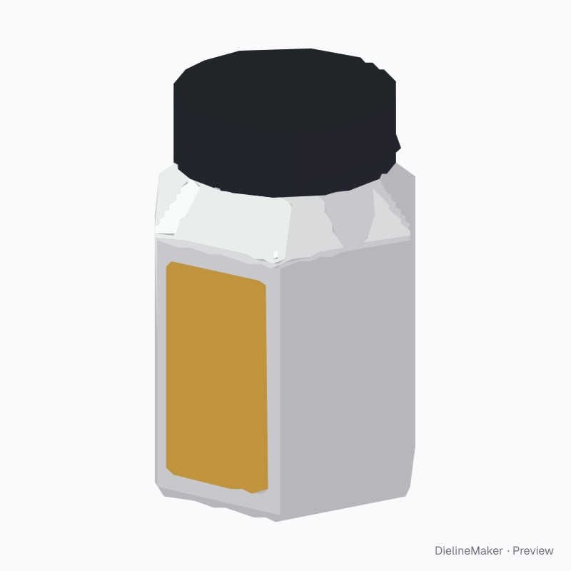 Small hexagonal honey jar