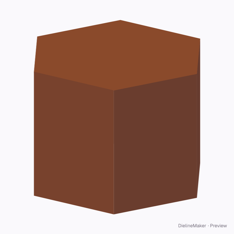 Mini polygon favour carton — Hexagon box