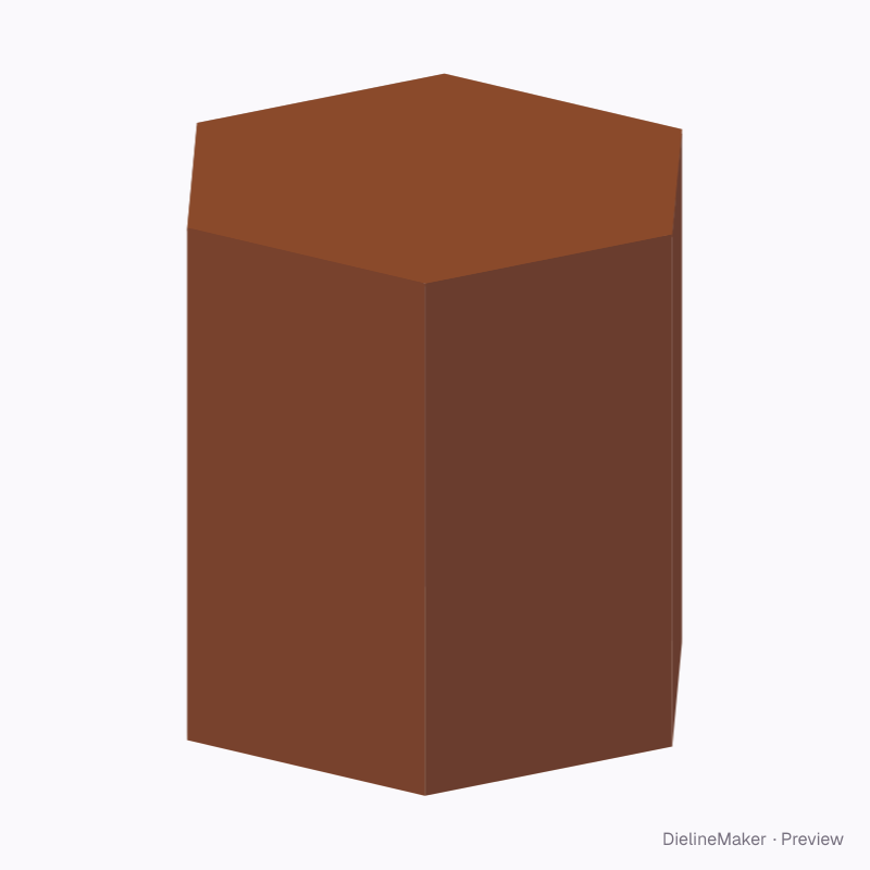 Votive polygon carton — Hexagon box
