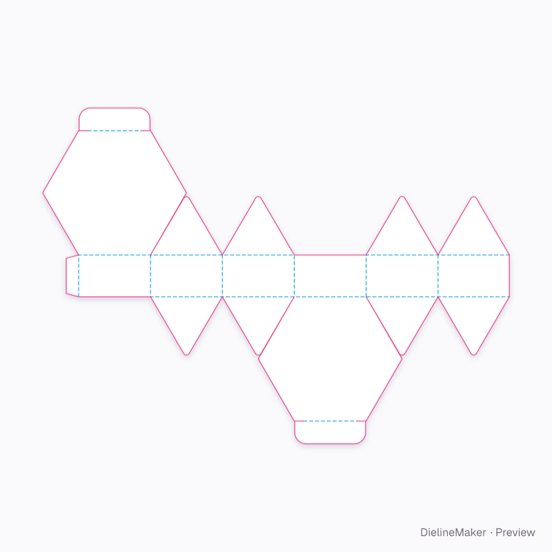 Flat dieline preview