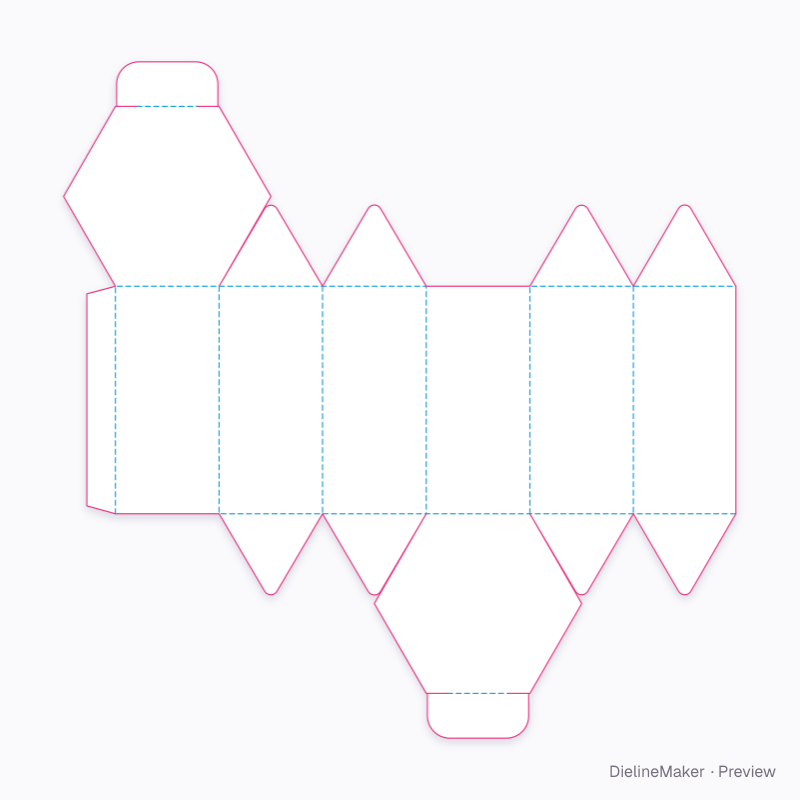 Honey jar box flat dieline