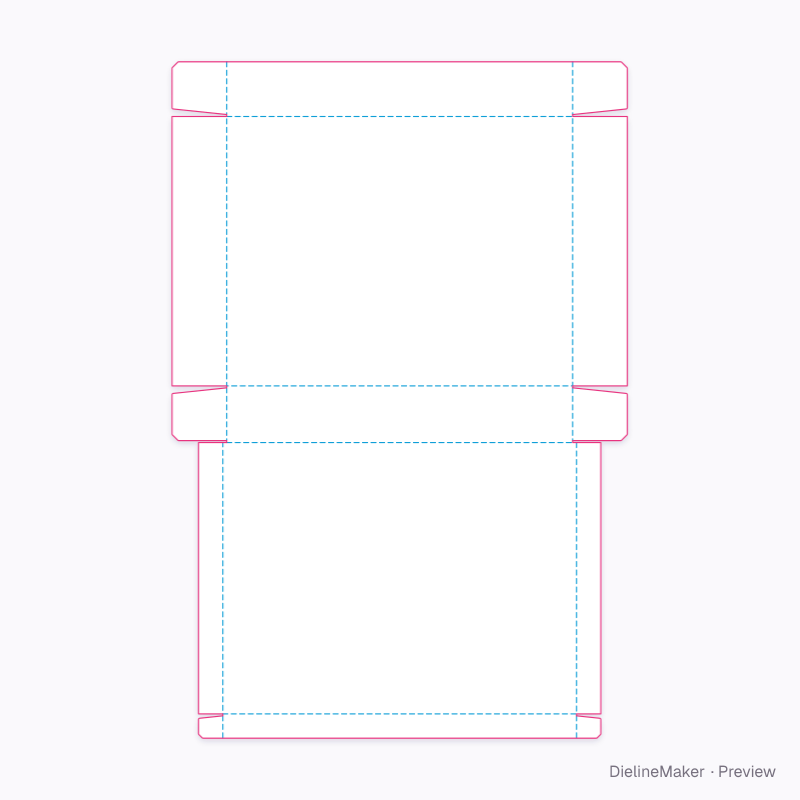 Scarf presentation tray — Tray with hinged lid flat dieline