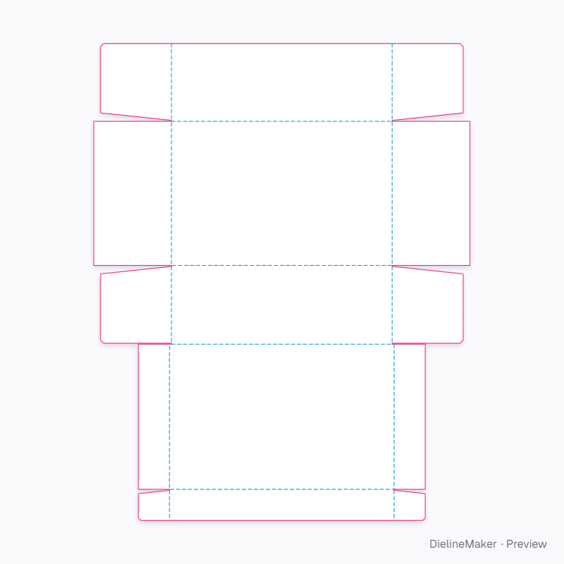 Sneaker tray — Tray with hinged lid flat dieline