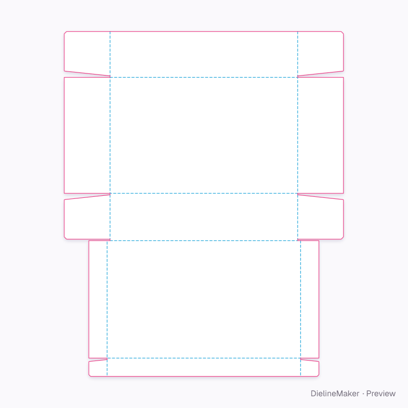Tool kit box 400×250×100 flat dieline
