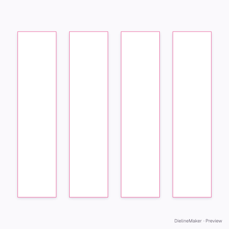 Four-panel screen, one design per panel artwork area