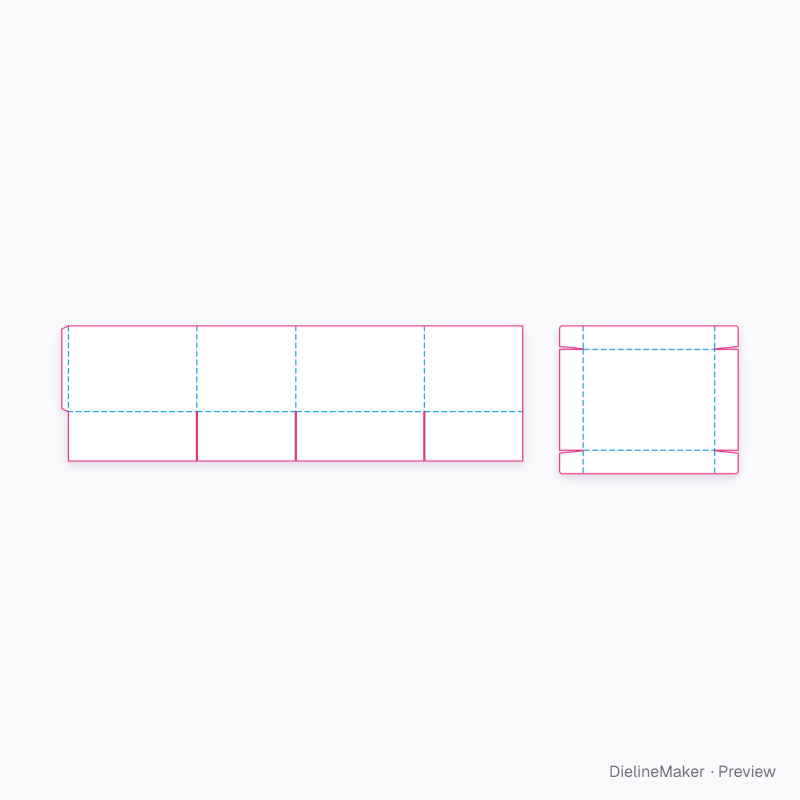 Archive storage box 390×300×260 flat dieline