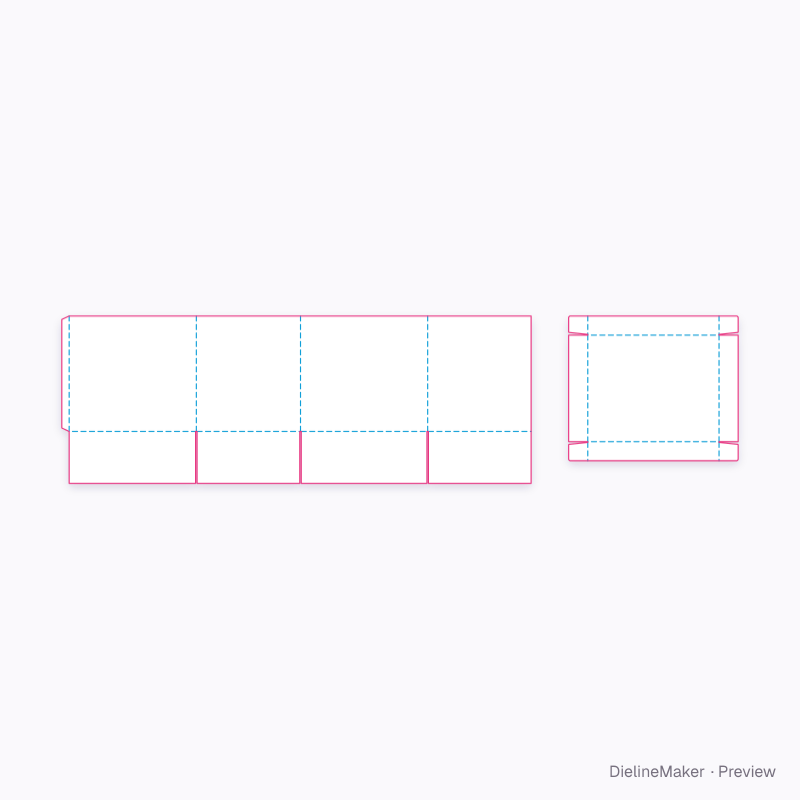 Appliance outer carton — Half-slotted box with cover flat dieline