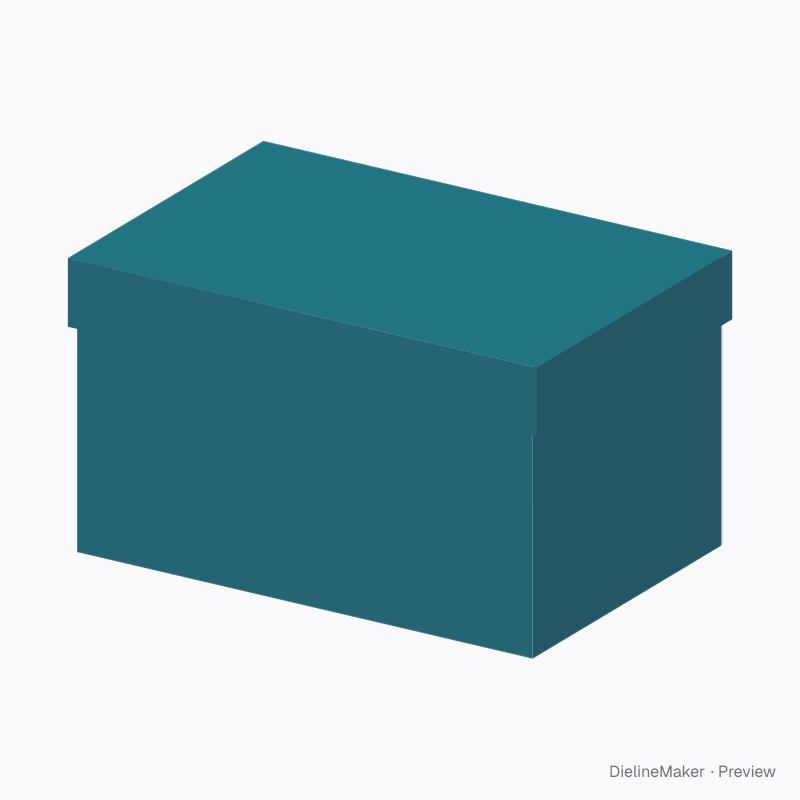 Textile bulk carton — Half-slotted box with cover