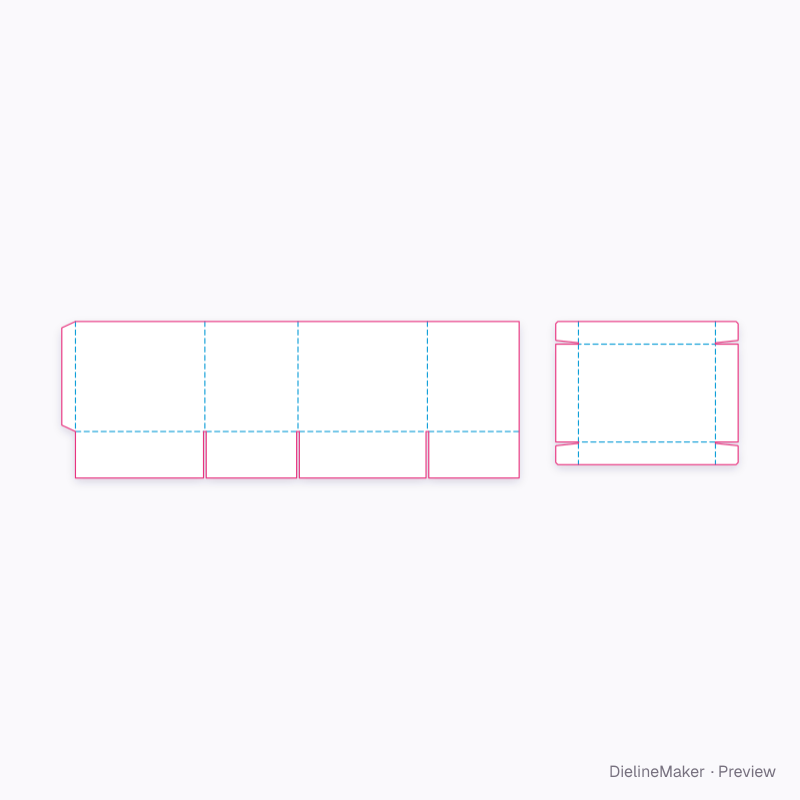 A4 paper box (5 reams) flat dieline