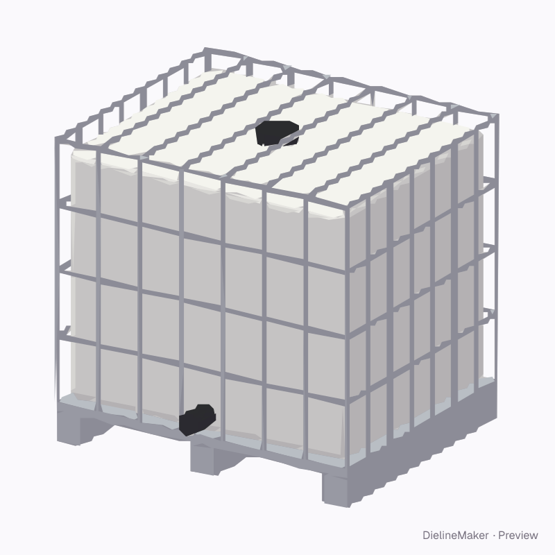 IBC tote tank (cage + pallet)